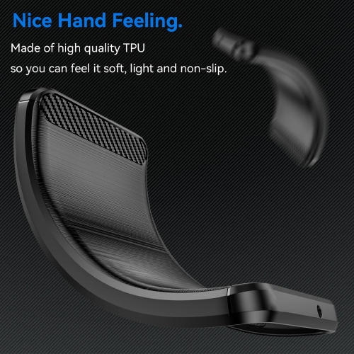 Силиконов Калъф Carbon Fibre Brushed за Realme 14X / V60 Pro, черен