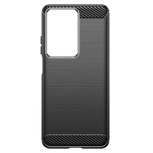 Силиконов Калъф Carbon Fibre Brushed за Realme 14X / V60 Pro, черен