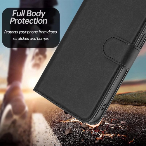Калъф Тефтер Leather за Xiaomi Redmi A5 4G, Черен