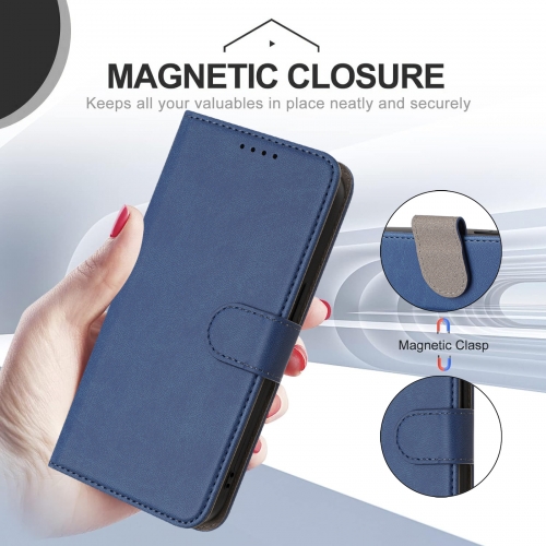Калъф Тефтер Leather за Xiaomi Redmi A5 4G, Син