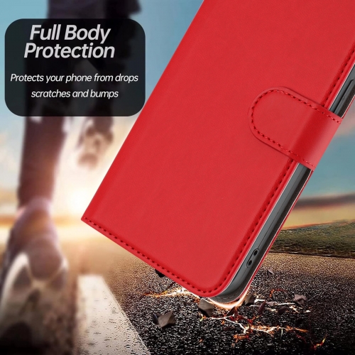 Калъф Тефтер Leather за Xiaomi Redmi A5 4G, червен