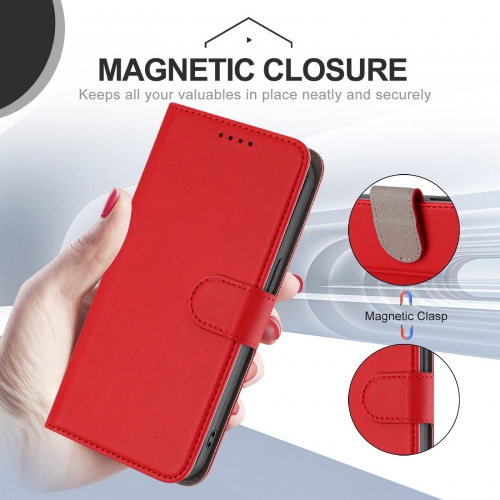 Калъф Тефтер Leather за Xiaomi Redmi A5 4G, червен