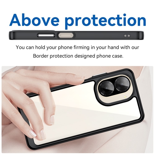 Удароустойчив калъф Acrylic за Xiaomi Redmi A5 4G, черен-прозрачен