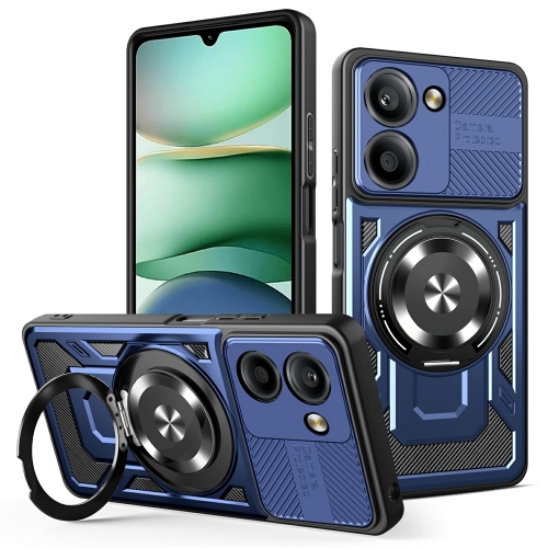 Удароустойчив гръб Magnetic Rotating Kickstand за Xiaomi Redmi A5 4G, син