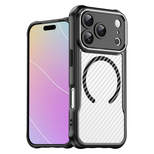 Калъф MagSF Hybrid Carbon за iPhone 17 Pro Max, черен