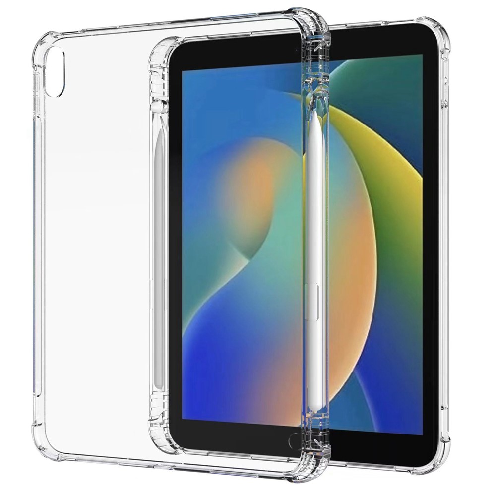 Силиконов калъф Reinforced Corner with Pencil Holder за iPad (2025) / iPad 10.9 (2022), прозрачен