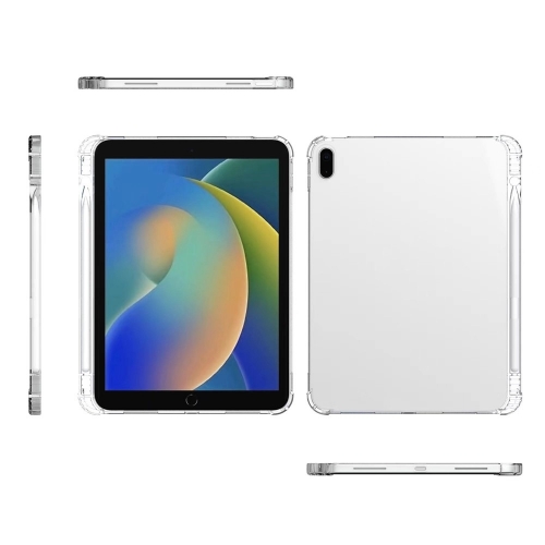 Силиконов калъф Reinforced Corner with Pencil Holder за iPad (2025) / iPad 10.9 (2022), прозрачен
