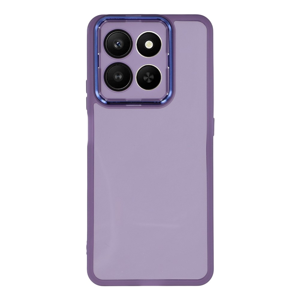 Силиконов калъф Frame Electroplated за Honor 400 Smart 5G / X7d 5G, лилав-прозрачен