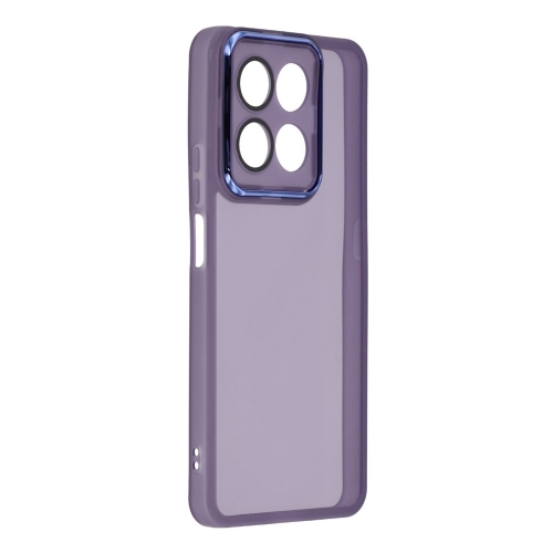 Силиконов калъф Frame Electroplated за Honor 400 Smart 5G / X7d 5G, лилав-прозрачен