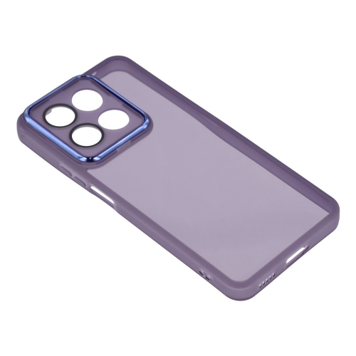 Силиконов калъф Frame Electroplated за Honor 400 Smart 5G / X7d 5G, лилав-прозрачен