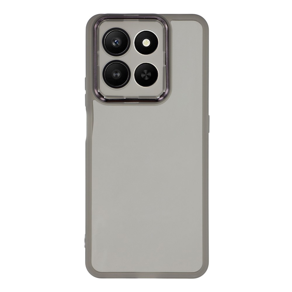 Силиконов калъф Frame Electroplated за Honor 400 Smart 5G / X7d 5G, черен-прозрачен