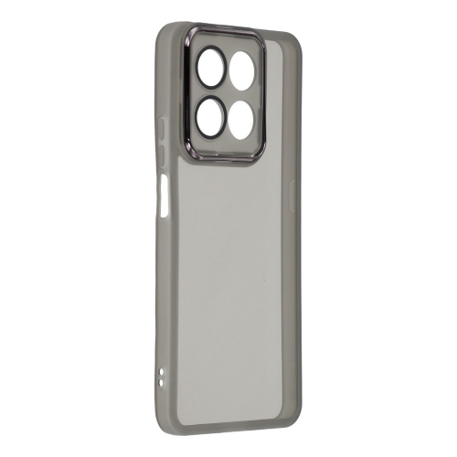 Силиконов калъф Frame Electroplated за Honor 400 Smart 5G / X7d 5G, черен-прозрачен