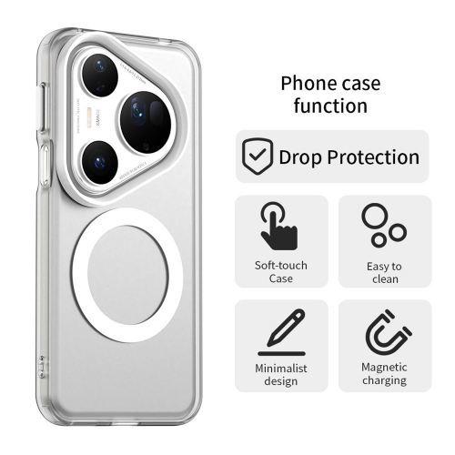 Пластмасов калъф Anti Drop Hybrid MagSF за Huawei Pura 80 Ultra, Бял