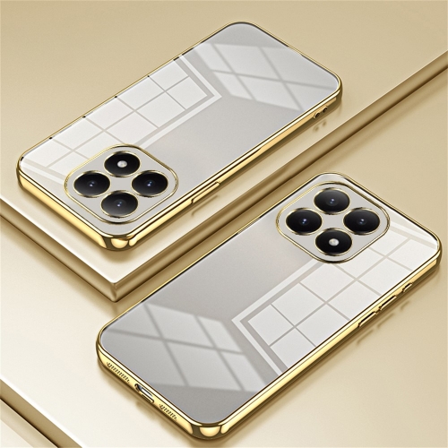 Силиконов калъф Electroplating Frame за Xiaomi 15T, прозрачен- златист
