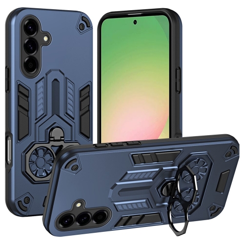 Удароустойчив калъф Ring Holder Kickstand за Samsung Galaxy A56 5G, Син