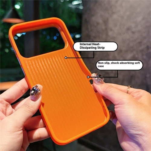 Удароустойчив калъф Star Texture за iPhone 17 Pro, Оранжев