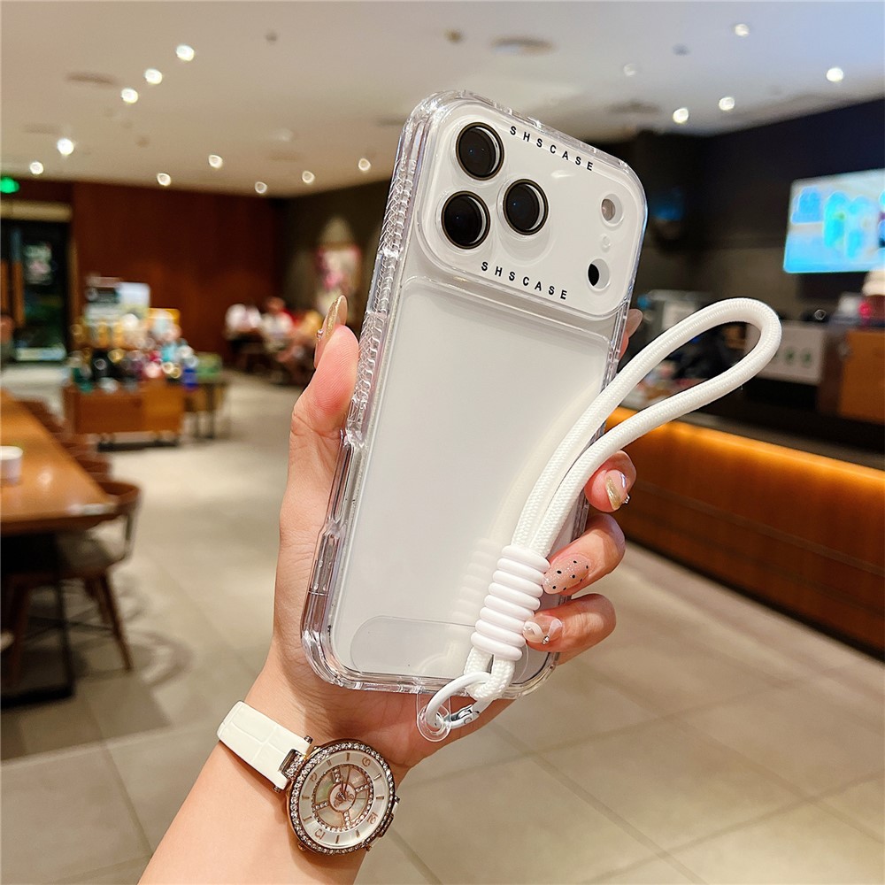 Удароустойчив калъф Colorful Frame and Strap за iPhone 17 Pro, Бял