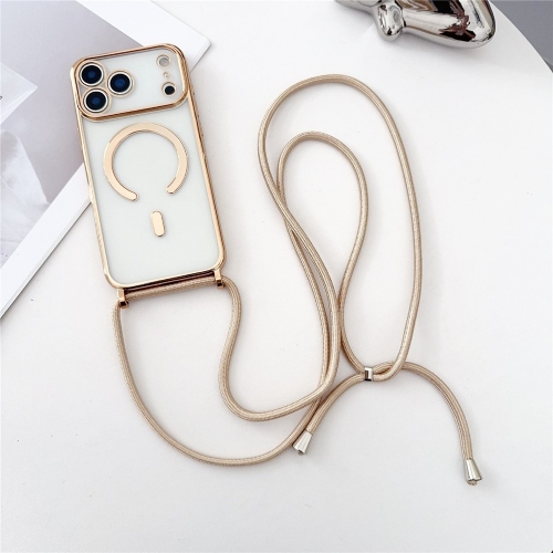 Силиконов калъф MagSafe Electroplating за iPhone 17 Pro, Златист