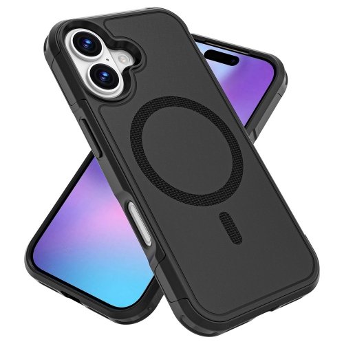 Удароустойчив калъф Anti-drop MagSf за iPhone 17, черен