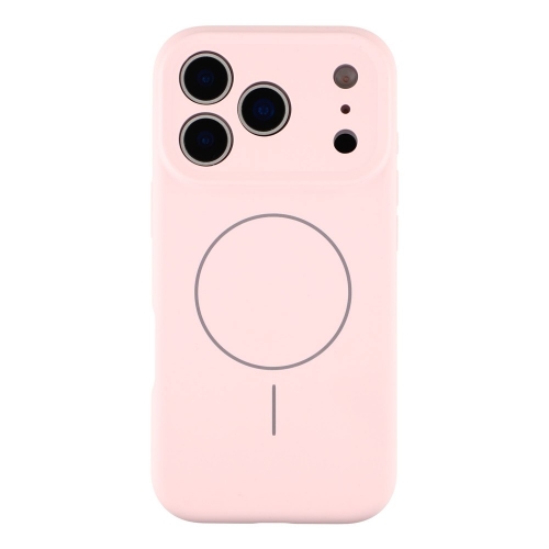 Удароустойчив калъф MagSF Slim Silicone за iPhone 17 Pro, Розов