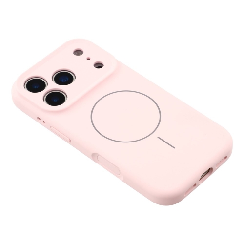 Удароустойчив калъф MagSF Slim Silicone за iPhone 17 Pro, Розов