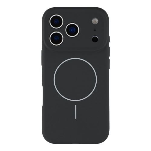 Удароустойчив калъф MagSF Slim Silicone за iPhone 17 Pro, Черен