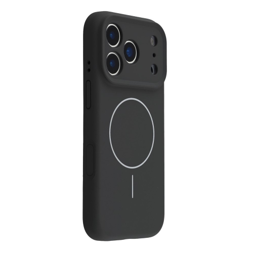 Удароустойчив калъф MagSF Slim Silicone за iPhone 17 Pro, Черен