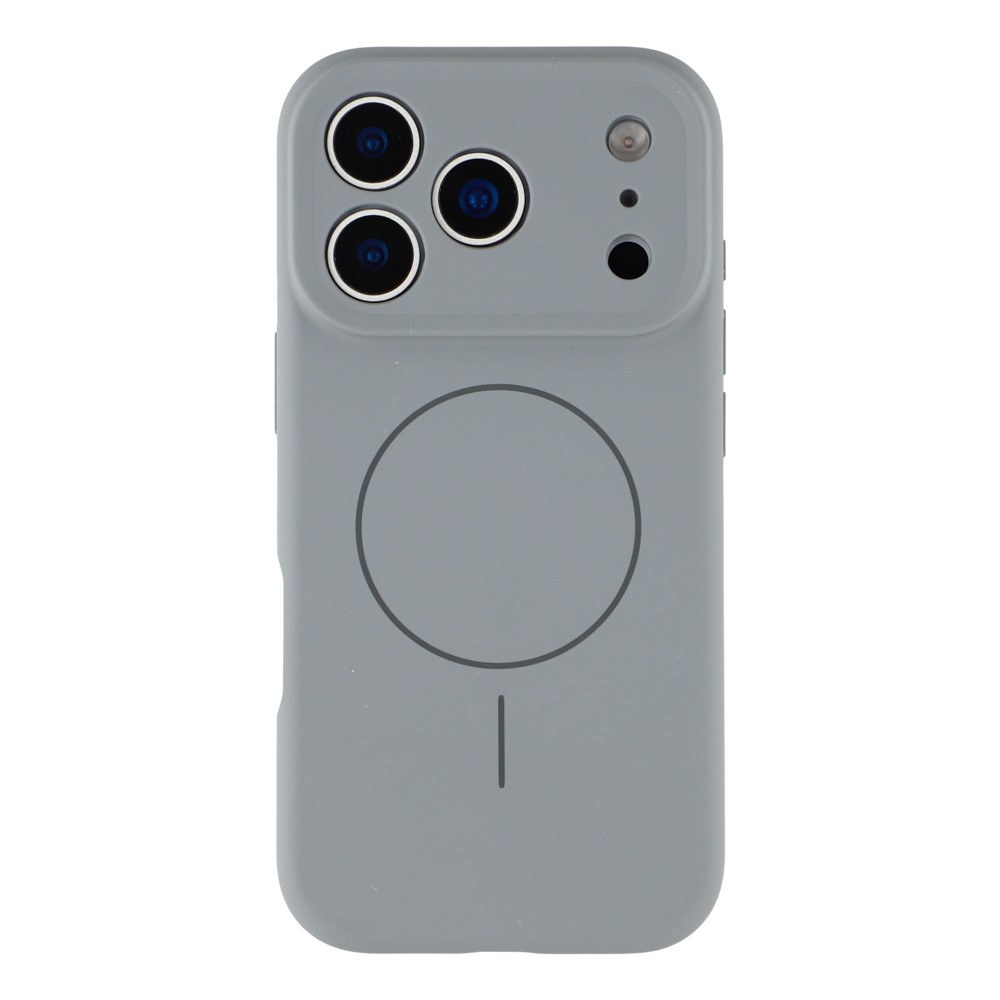 Удароустойчив калъф MagSF Slim Silicone за iPhone 17 Pro, Тъмно сив
