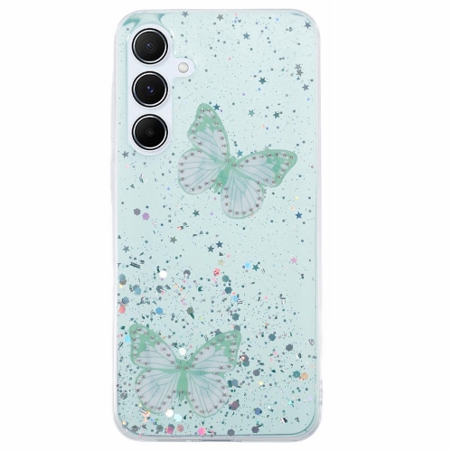 Силиконов калъф Epoxy Butterfly за Samsung Galaxy A17 5G / A17 4G, зелен