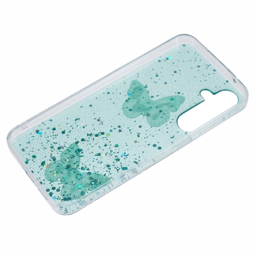 Силиконов калъф Epoxy Butterfly за Samsung Galaxy A17 5G / A17 4G, зелен