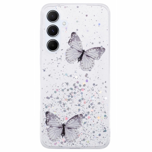 Силиконов калъф Epoxy Butterfly за Samsung Galaxy A17 5G / A17 4G, Бял