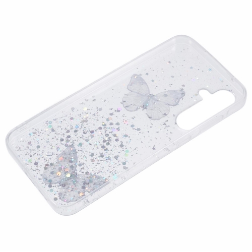 Силиконов калъф Epoxy Butterfly за Samsung Galaxy A17 5G / A17 4G, Бял