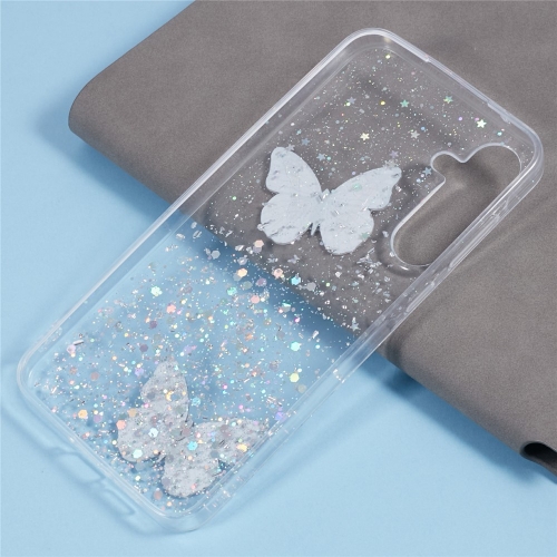 Силиконов калъф Epoxy Butterfly за Samsung Galaxy A17 5G / A17 4G, Бял