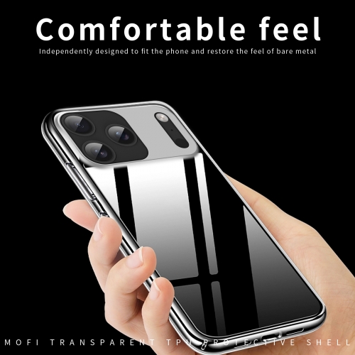 Силиконов калъф MOFI за iPhone 17 Pro, прозрачен