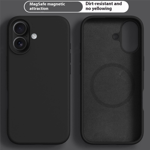 Удароустойчив калъф Liquid MagSf за iPhone 17, черен