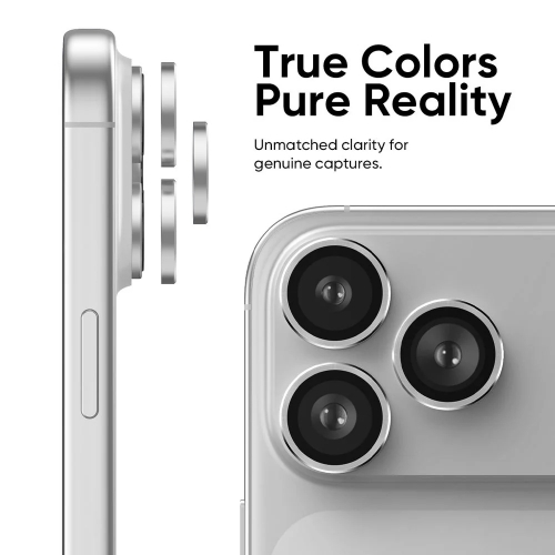 Стъклени протектори за камера Lens Fulm за iPhone 17 Pro / 17 Pro Max, сребрист