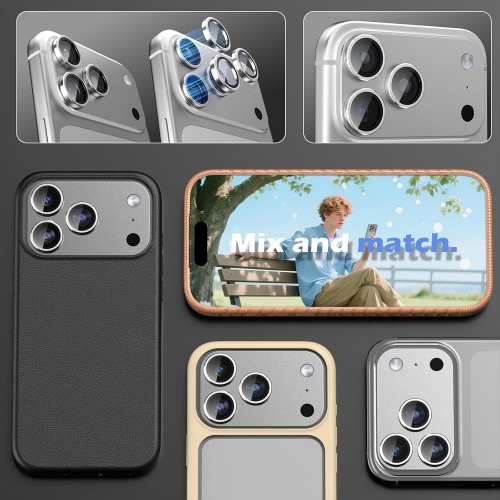 Стъклени протектори за камера Lens Fulm за iPhone 17 Pro / 17 Pro Max, сребрист
