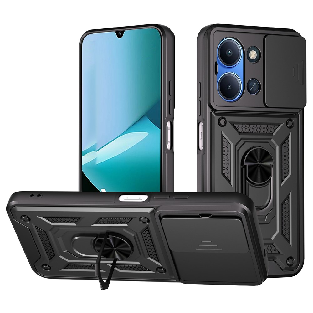 Удароустойчив калъф Slide Camera за Xiaomi Redmi 15C, черен