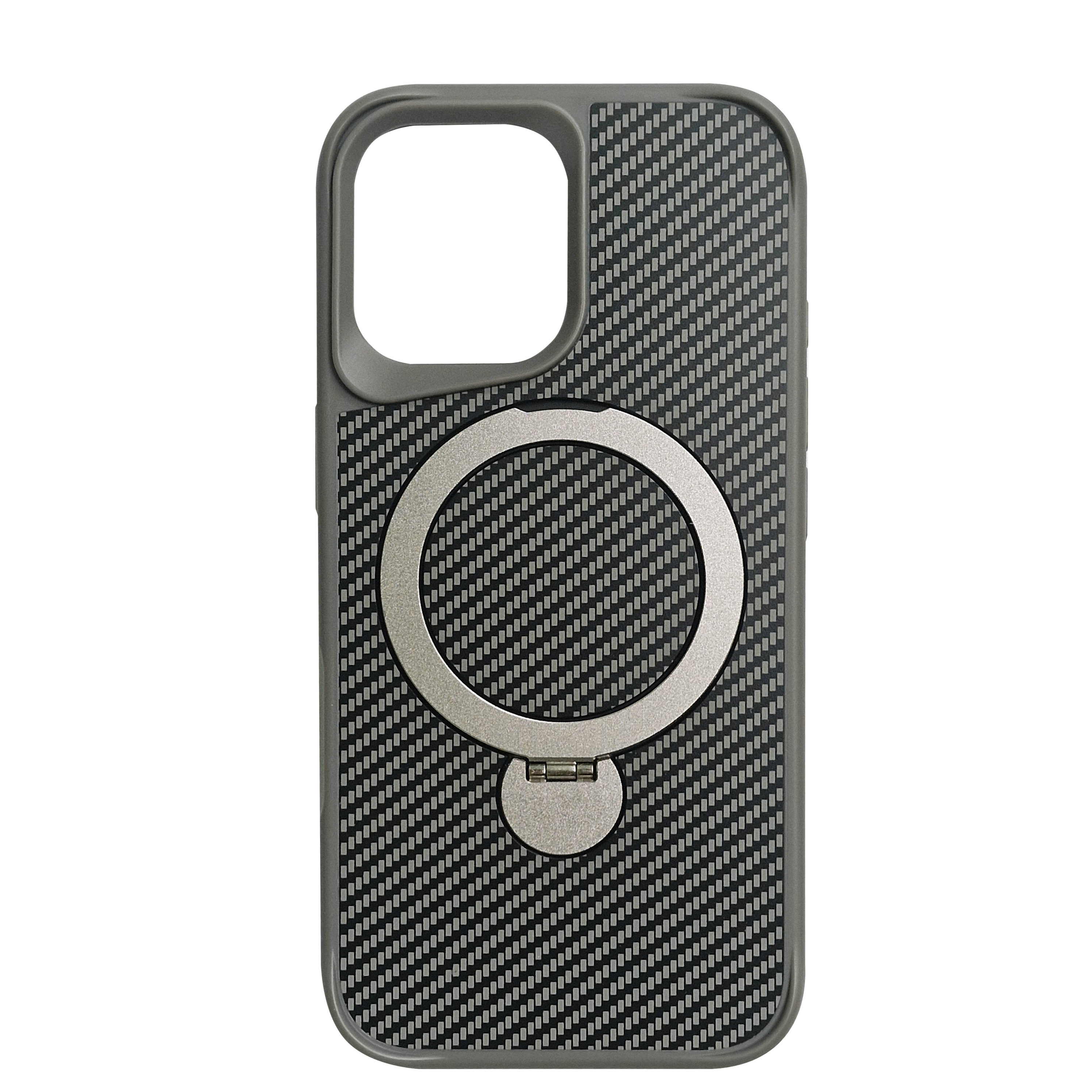 Удароустойчив калъф Premium Carbon MagSF за iPhone 17, сребрист