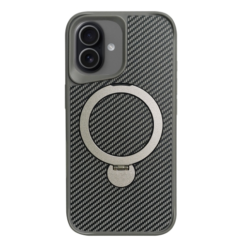 Удароустойчив калъф Premium Carbon MagSF за iPhone 17, сребрист