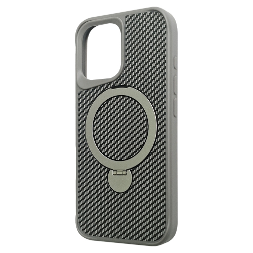 Удароустойчив калъф Premium Carbon MagSF за iPhone 17, сребрист
