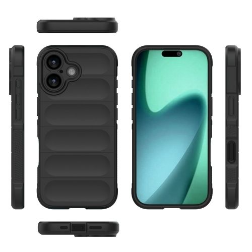 Силиконов калъф Wear-resistant за iPhone 17, черен
