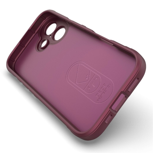 Силиконов калъф Wear-resistant за iPhone 17,  тъмно червен