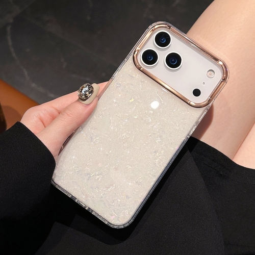 Удароустойчив калъф IMD Shell за iPhone 17 Pro Max, бял-прозрачен