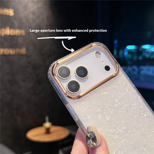 Удароустойчив калъф IMD Shell за iPhone 17 Pro Max, бял-прозрачен