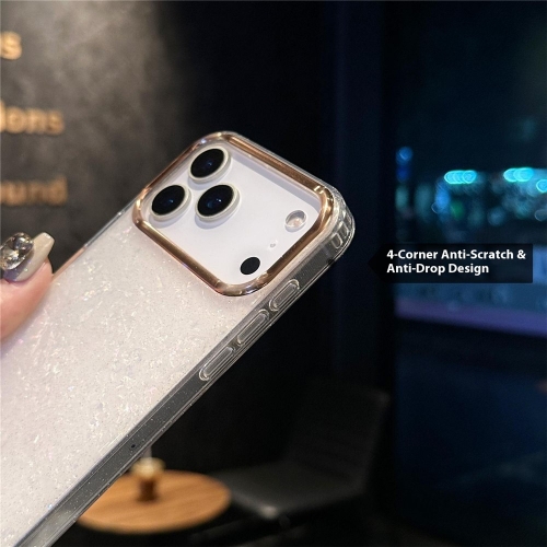 Удароустойчив калъф IMD Shell за iPhone 17 Pro Max, бял-прозрачен