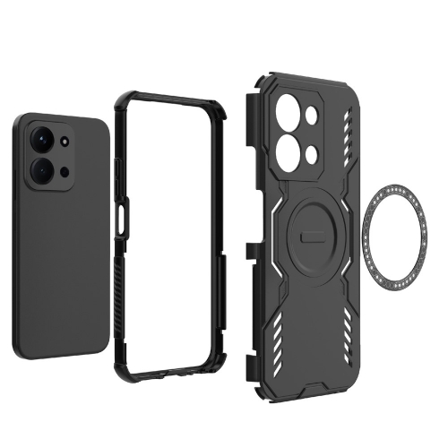 Калъф Magnetic Metal Kickstand за Xiaomi Redmi 15C, черен