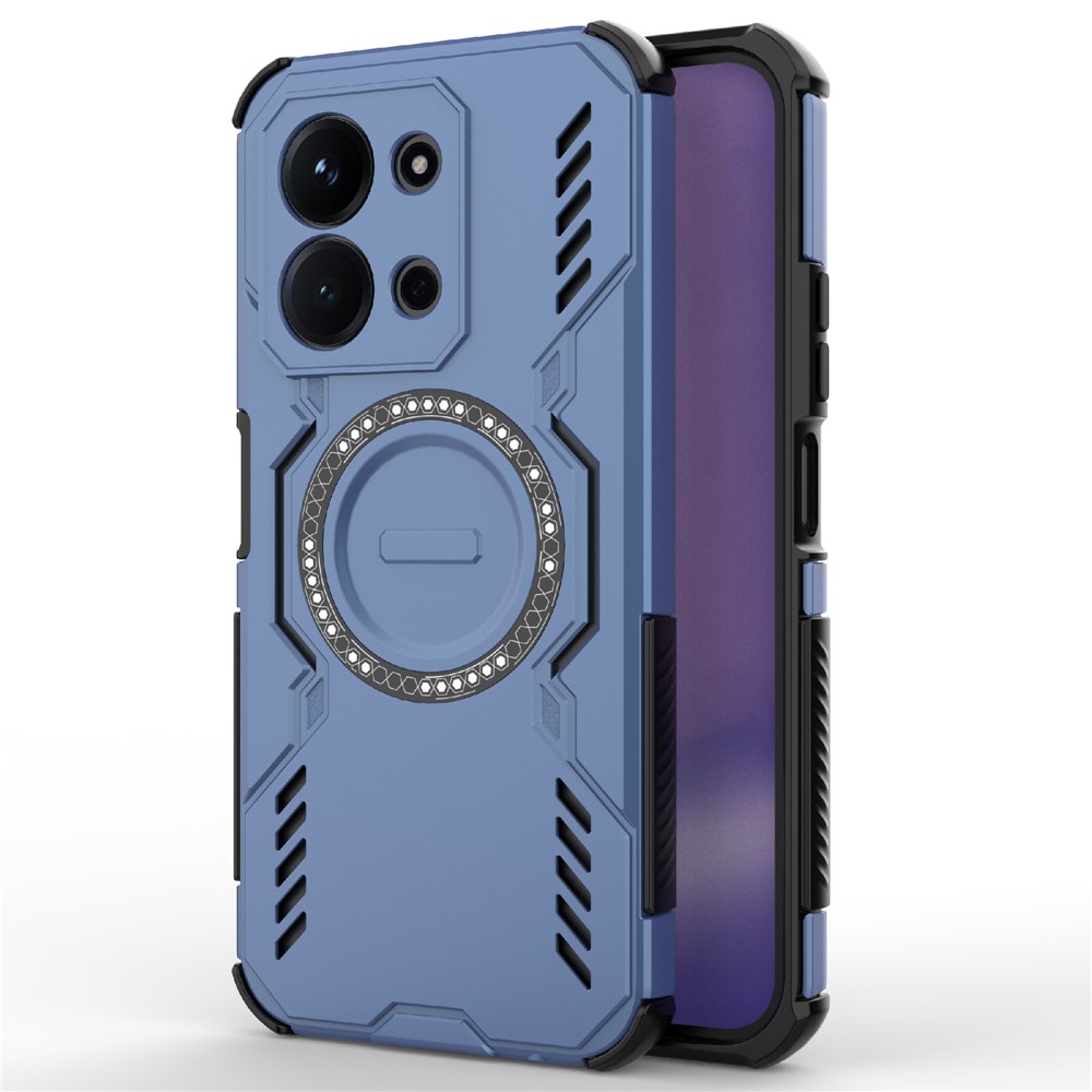 Калъф Magnetic Metal Kickstand за Xiaomi Redmi 15C, син