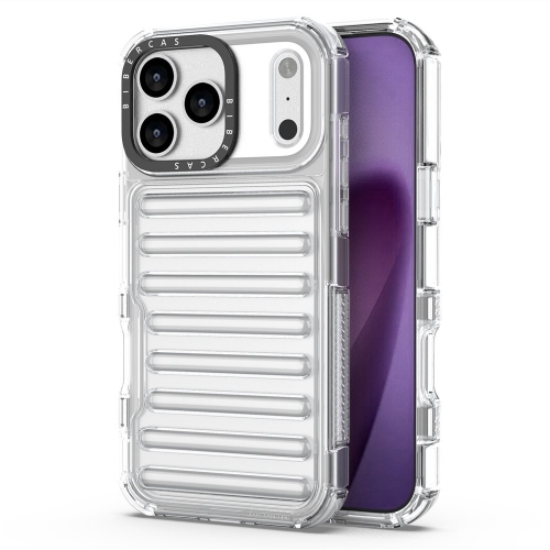 Удароустойчив калъф Stripe Design Anti-Slip за iPhone 17 Pro Max, прозрачен