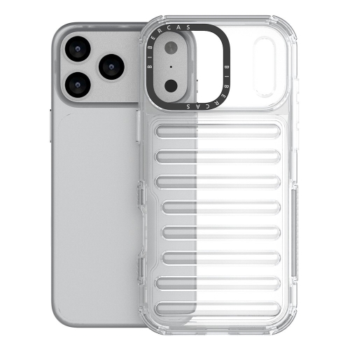 Удароустойчив калъф Stripe Design Anti-Slip за iPhone 17 Pro Max, прозрачен